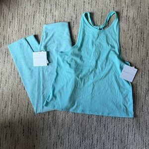 Beyond Yoga Aqua Leggings and Tank Set